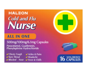HALEON COLD AND FLU NURSE A.I.O *16 CAPS
